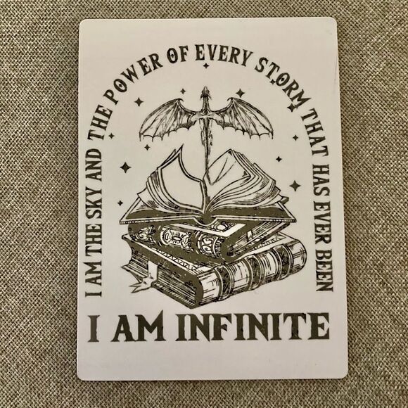 Fourth Wing “I Am Infinite” Rebecca Yarros Magnet - Picture 1 of 3
